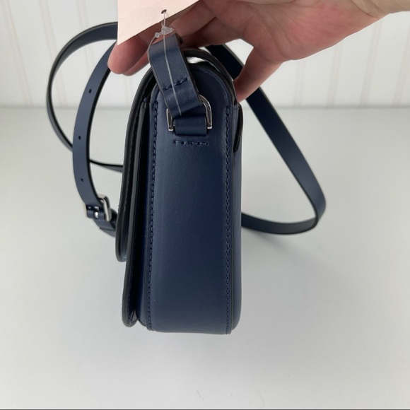 NWT Kate Spade Nadine Colorblock Medium Flap Shoulder Bag Light Blue / Navy - Picture 3 of 10